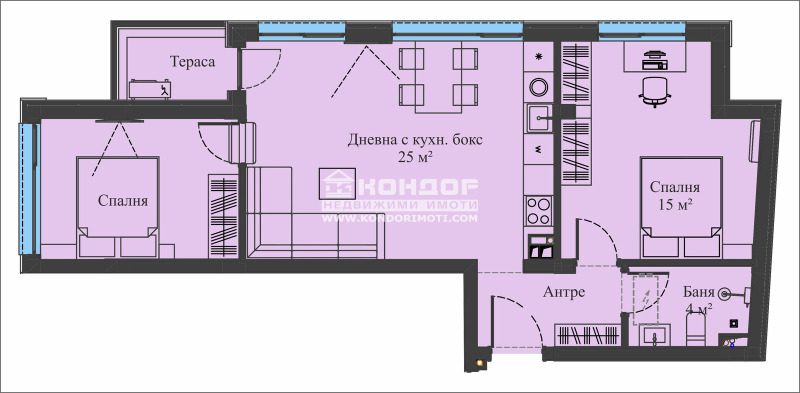 For Sale  2 bedroom Plovdiv , Hristo Smirnenski , 91 sq.m | 42123401 - image [4]