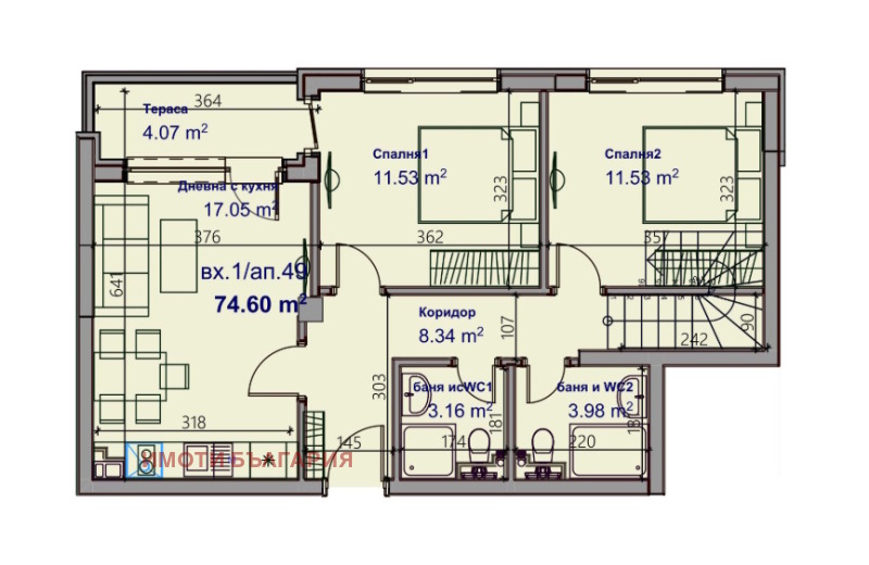 Продаја  2 спаваће собе Варна , Младост 1 , 220 м2 | 44610089 - слика [14]
