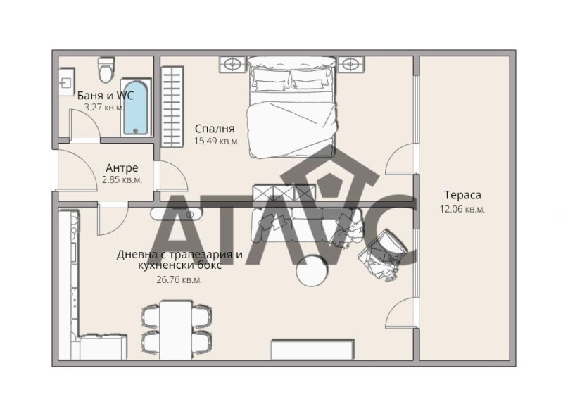 Продава  2-стаен град Пловдив , Христо Смирненски , 78 кв.м | 27127395 - изображение [8]