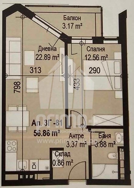 Продава 2-СТАЕН, гр. София, Банишора, снимка 2 - Aпартаменти - 48662081