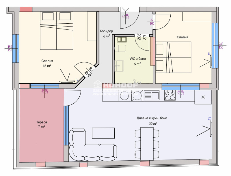 Na prodej  2 ložnice Plovdiv , Vastaničeski , 97 m2 | 24081045 - obraz [3]