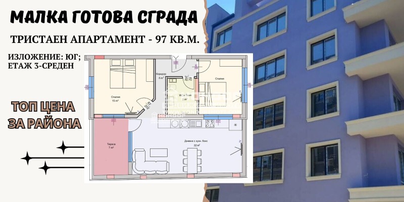 In vendita  2 camere da letto Plovdiv , Vastanicheski , 97 mq | 24081045