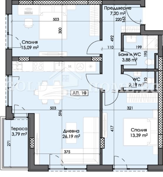 Продава 3-СТАЕН, гр. Пловдив, Тракия, снимка 3 - Апартаменти - 54883706