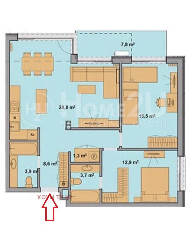 En venta  2 dormitorios Sofia , Malinova dolina , 96 metros cuadrados | 77143259 - imagen [13]