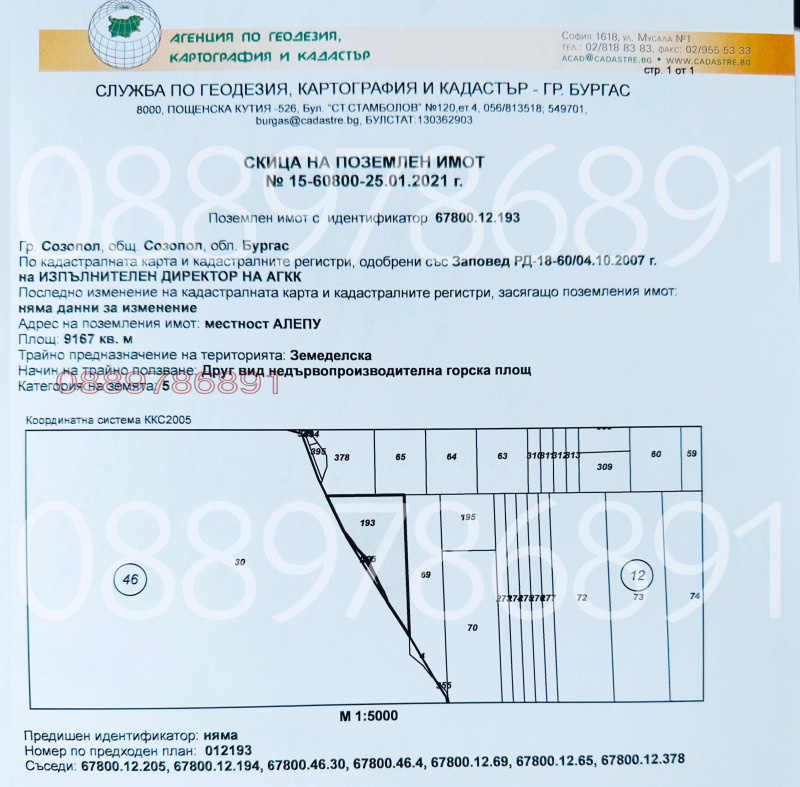 Продава ПАРЦЕЛ, гр. Созопол, област Бургас, снимка 7 - Парцели - 49213100