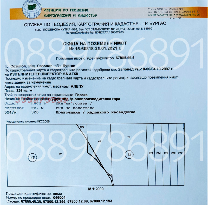 Продава ПАРЦЕЛ, гр. Созопол, област Бургас, снимка 6 - Парцели - 49213100