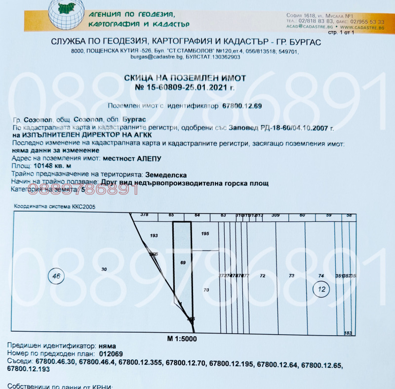 Продава ПАРЦЕЛ, гр. Созопол, област Бургас, снимка 5 - Парцели - 49213100