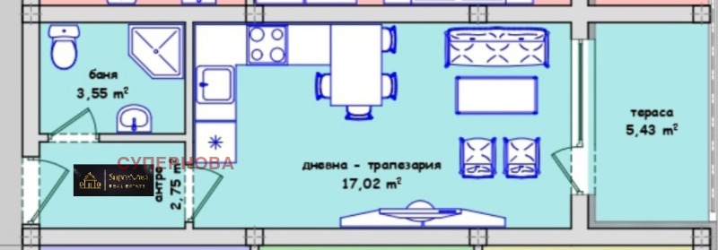 Продава  1-стаен град Хасково , Тракийски , 40 кв.м | 81841067 - изображение [3]