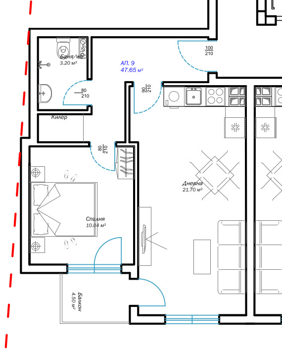 Zu verkaufen  1 Schlafzimmer Warna , Wazraschdane 3 , 65 qm | 21371713 - Bild [3]