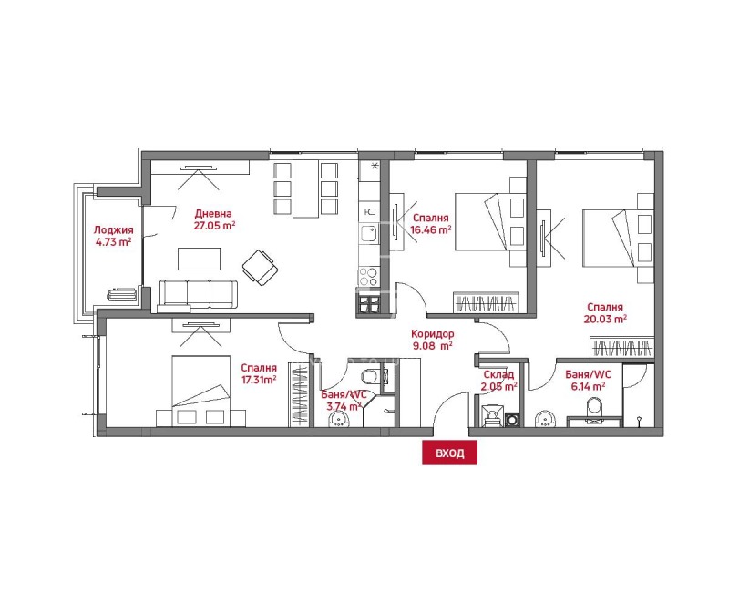 Till salu  3 sovrum Sofia , Manastirski livadi , 143 kvm | 87544631 - bild [9]