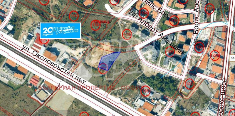 Продава ПАРЦЕЛ в град София, Витоша - 3049 кв.м / 365 000 € » 713 877.95 лв., БЪЛГЕРИАН ПРОПЕРТИС - СОФИЯ