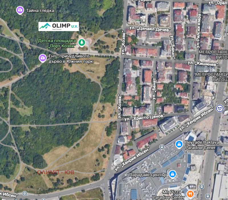 Продава ПАРЦЕЛ в град София, Лозенец - 1812 кв.м / 362 400 € » 708 792.79 лв., ОЛИМП - ЮВ