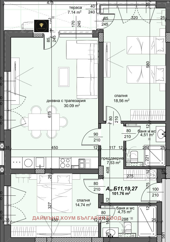 De vânzare  1 dormitor Plovdiv , Traciia , 125 mp | 44531454 - imagine [2]