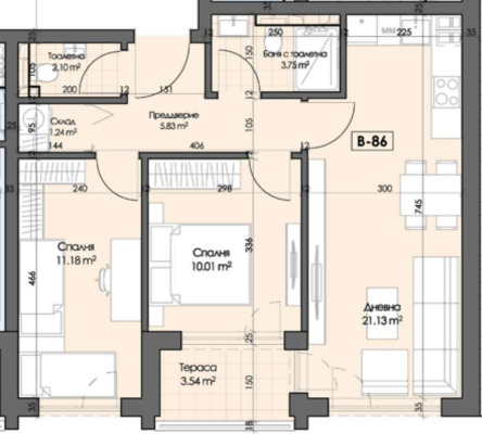 Na prodej  2 ložnice Plovdiv , Industrialna zona - Sever , 85 m2 | 50822621