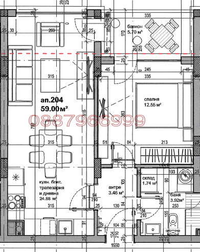 Продава 2-СТАЕН, гр. София, Център