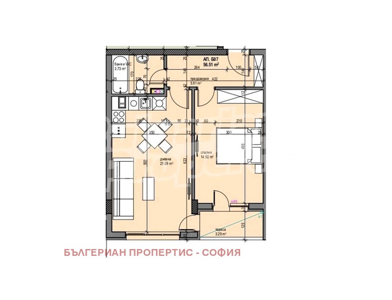 Продава 2-СТАЕН, гр. София, Малинова долина, снимка 11 - Aпартаменти - 47302116