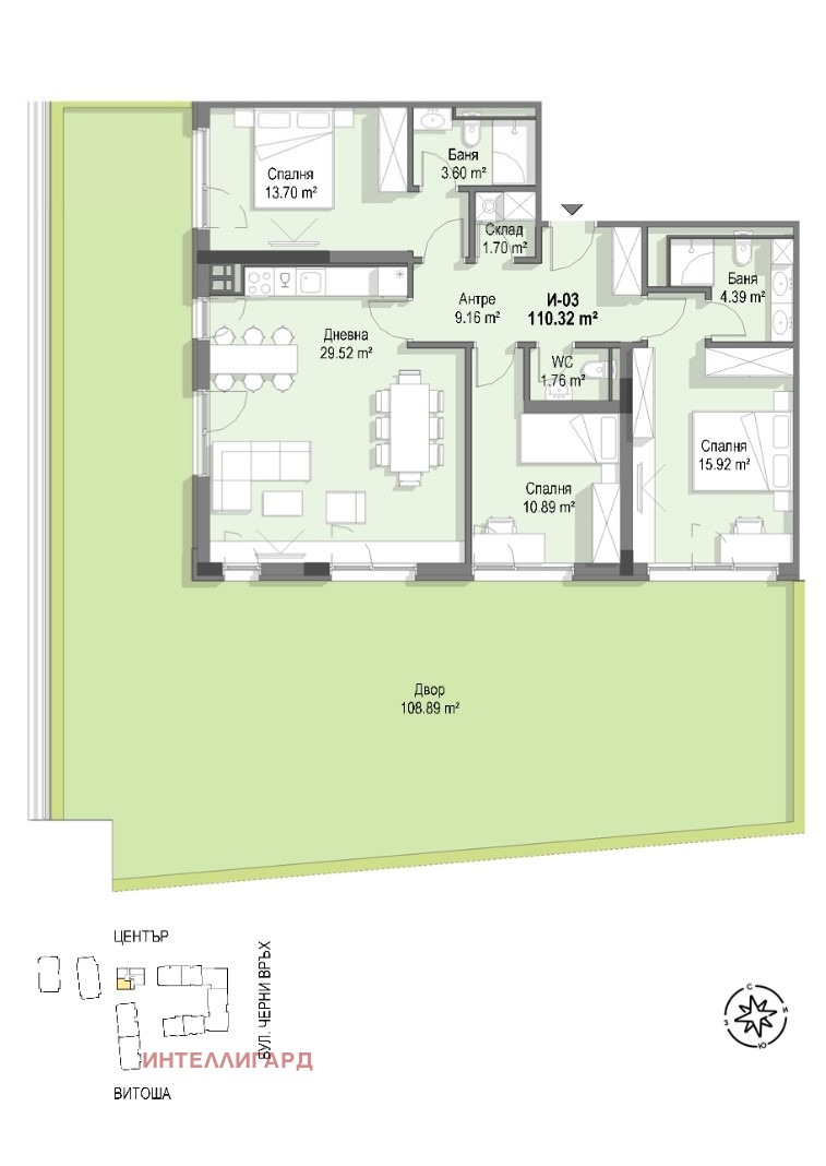 Продава 4-СТАЕН, гр. София, Кръстова вада, снимка 12 - Aпартаменти - 48335465