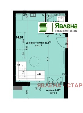 Продава 1-СТАЕН, гр. Стара Загора, Център, снимка 3 - Aпартаменти - 43486384