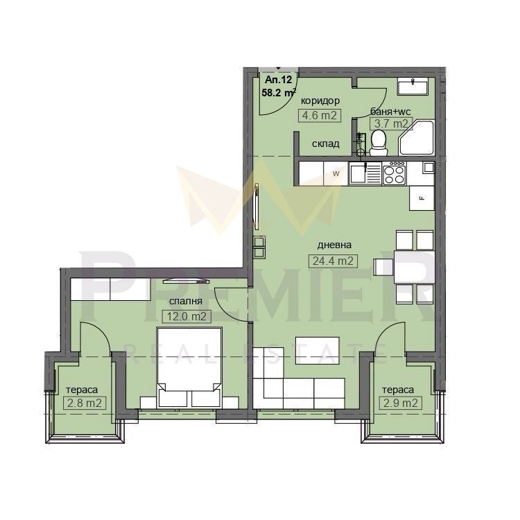 Продава 2-СТАЕН, гр. Созопол, област Бургас, снимка 4 - Апартаменти - 53648311