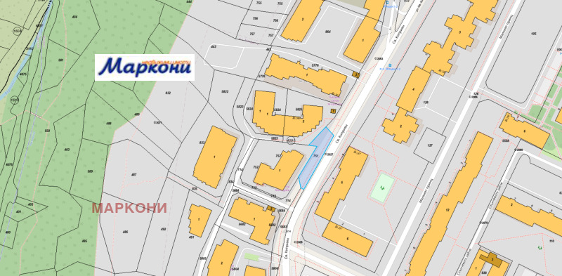 Продава ПАРЦЕЛ в град София, Младост 2 - 250 кв.м / 62 500 € » 122 239.38 лв., МАРКОНИ