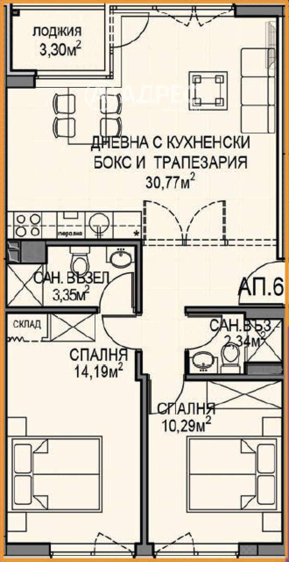 Продава 3-СТАЕН, гр. София, Обеля 2, снимка 4 - Апартаменти - 55923354