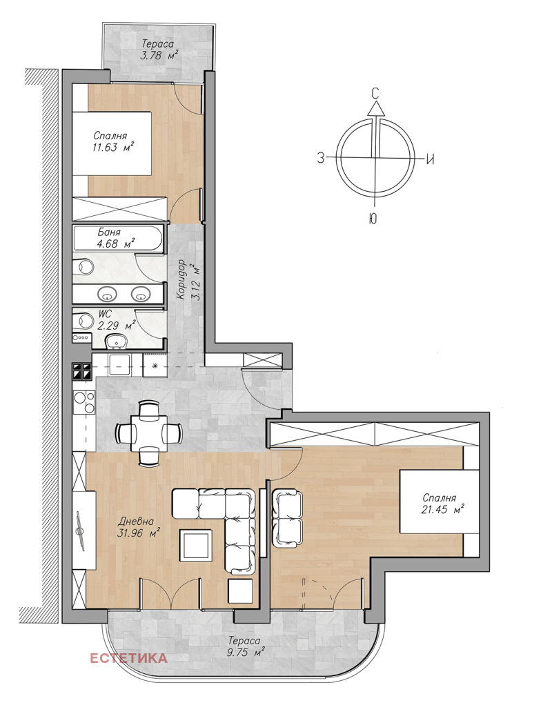 Na sprzedaż  2 sypialnie Sofia , Oboriszcze , 123 mkw | 22946306