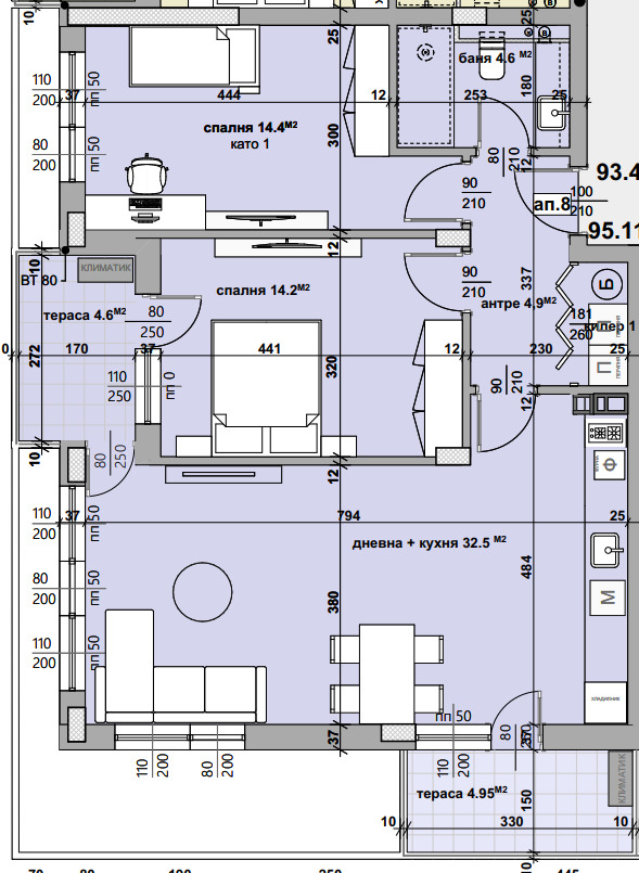For Sale  2 bedroom Stara Zagora , Kazanski , 112 sq.m | 85349964 - image [2]