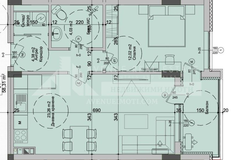 Na prodej  1 ložnice Burgas , Slavejkov , 69 m2 | 30593210 - obraz [2]