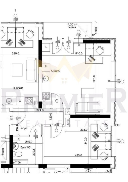 Продава 2-СТАЕН, гр. София, в.з.Киноцентъра 3 част