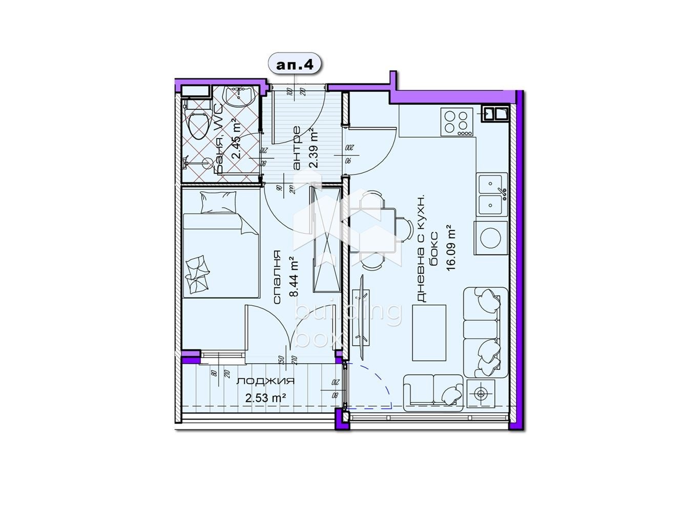 Продава 2-СТАЕН, гр. Шумен, Добруджански, снимка 2 - Апартаменти - 54914883
