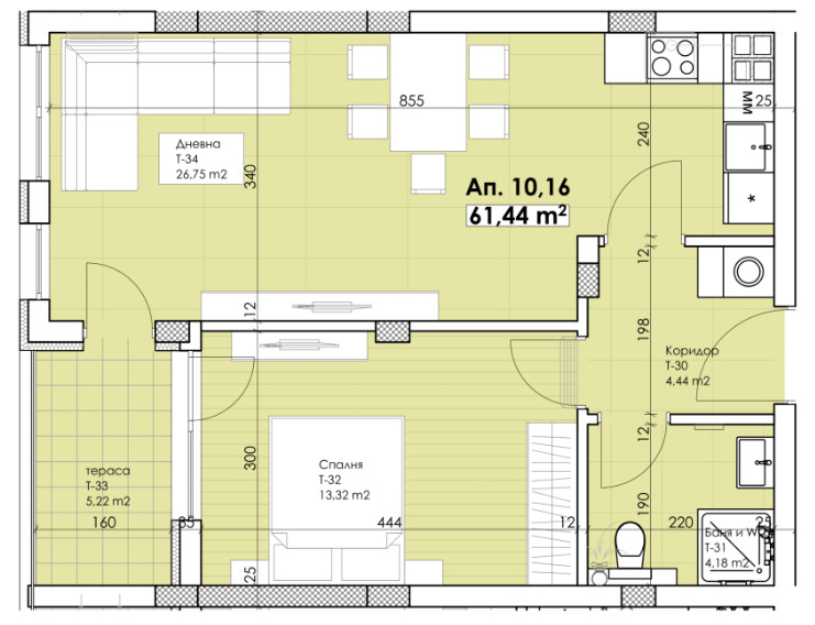 Zu verkaufen  1 Schlafzimmer Plowdiw , Belomorski , 69 qm | 25391540 - Bild [7]