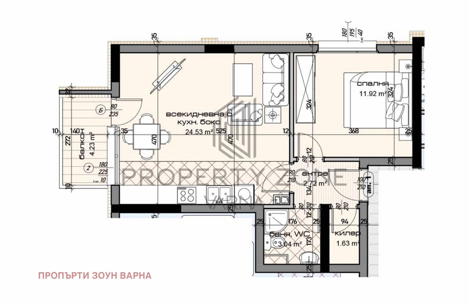 Продава 2-СТАЕН, гр. Варна, Младост 2, снимка 2 - Апартаменти - 53687616