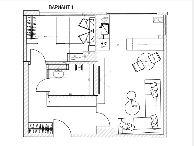 En venta  Estudio Sofia , Lagera , 50 metros cuadrados | 66032144