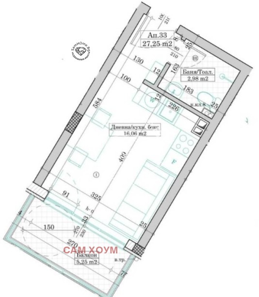 Продава  1-стаен град Варна , Виница , 30 кв.м | 38533444 - изображение [2]