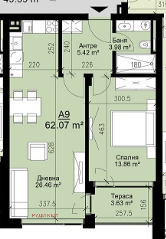 Продава 2-СТАЕН, гр. Варна, Бриз, снимка 2 - Aпартаменти - 48221848