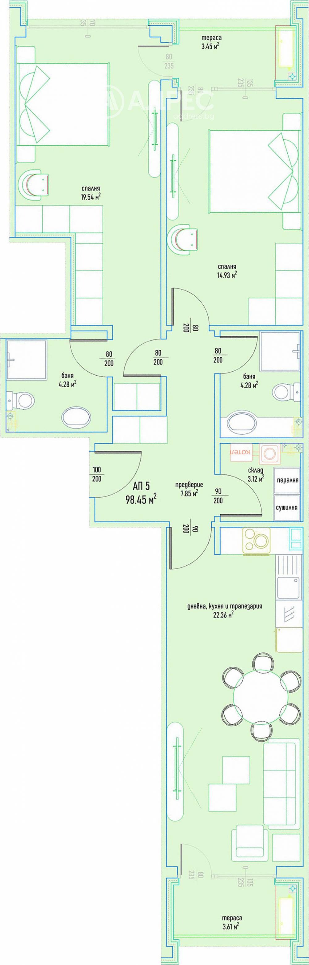 Продава 3-СТАЕН, гр. София, Малинова долина, снимка 4 - Апартаменти - 41713146