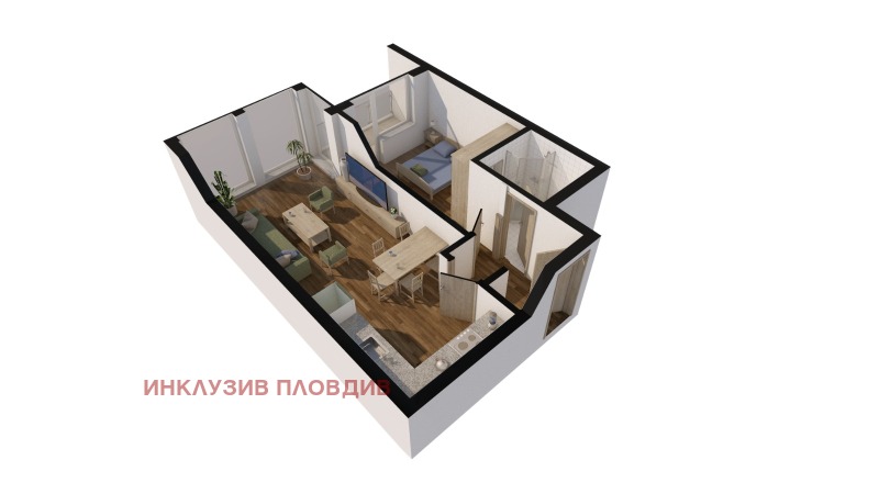 Продава  2-стаен град Пловдив , Отдих и култура , 64 кв.м | 16223013 - изображение [2]