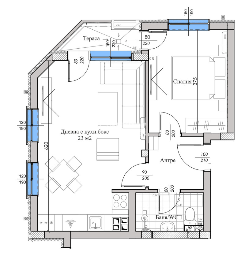 Продава  2-стаен град Пловдив , Въстанически , 68 кв.м | 80878835 - изображение [6]