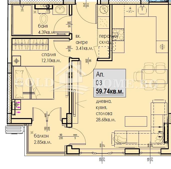 Продава 2-СТАЕН, гр. Пловдив, Кючук Париж, снимка 2 - Апартаменти - 55459040