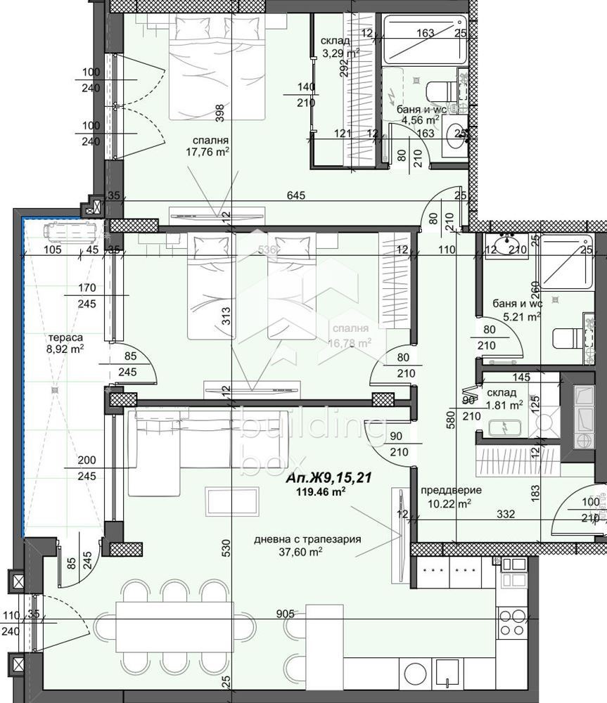 Продава 3-СТАЕН, гр. Пловдив, Тракия, снимка 2 - Апартаменти - 54995100