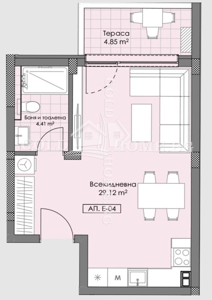 Продава 1-СТАЕН, гр. Пловдив, Остромила, снимка 3 - Апартаменти - 53173595