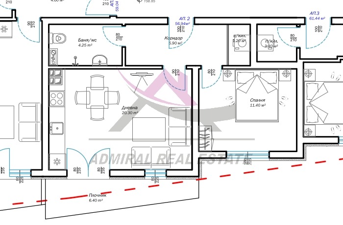 Продава  2-стаен град Варна , Възраждане 3 , 66 кв.м | 63757610 - изображение [3]