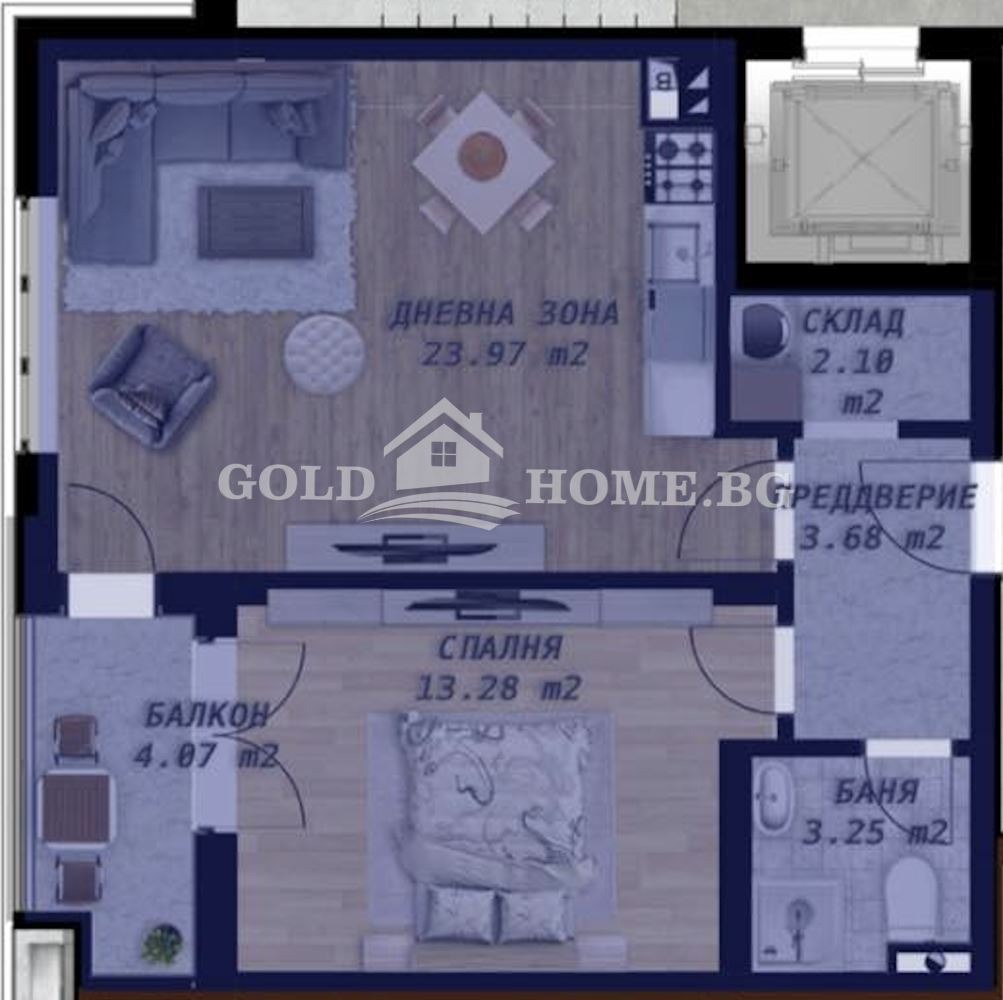 Продава 2-СТАЕН, гр. Пловдив, Беломорски, снимка 2 - Апартаменти - 56619949