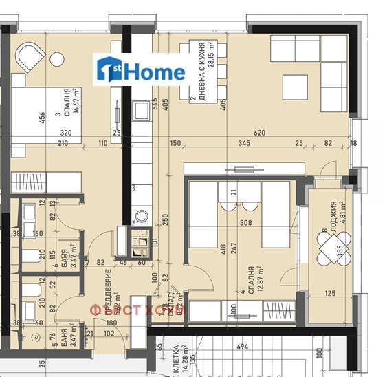 Продается  2 спальни София , Банишора , 109 кв.м | 82153087 - изображение [2]