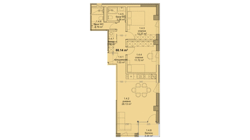 À vendre  2 chambres Varna , Trochevo , 106 m² | 55169074 - image [5]