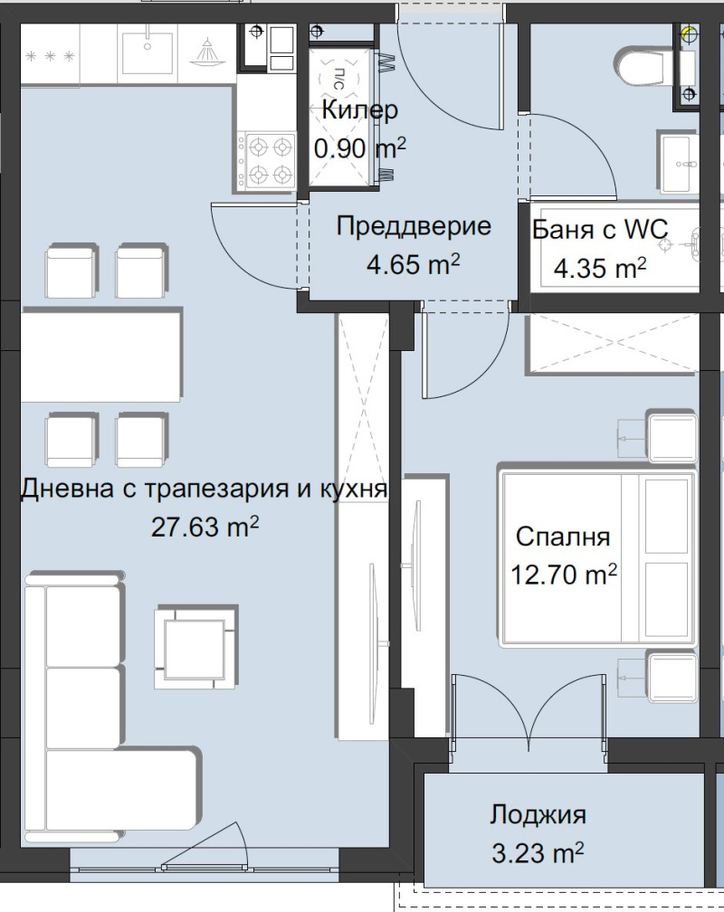 Продава  1 Schlafzimmer Plowdiw , Hristo Smirnenski , 75 кв.м | 15976097 - изображение [2]