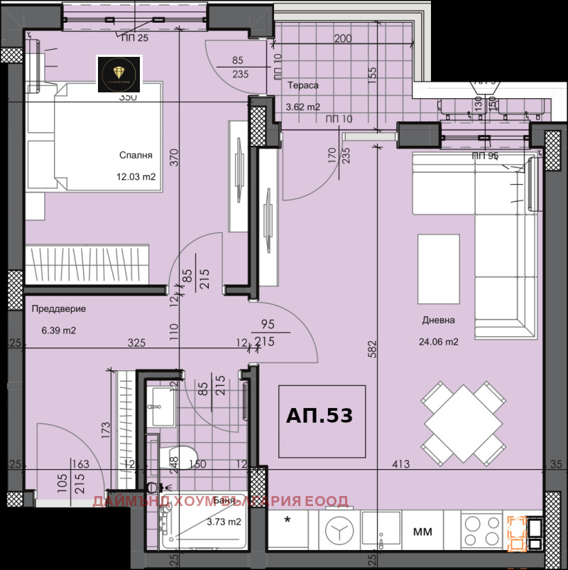 Na sprzedaż  1 sypialnia Plowdiw , Gagarin , 76 mkw | 56047555 - obraz [2]