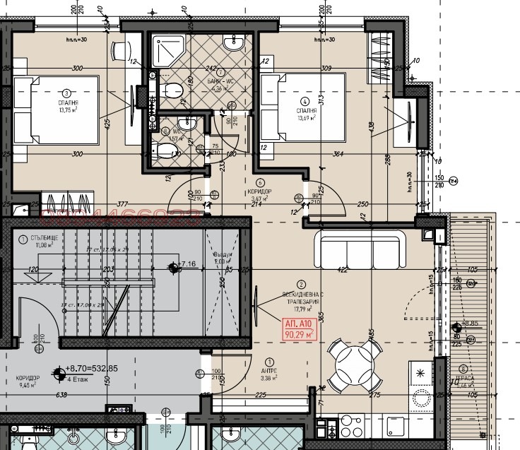 Продаја  2 спаваће собе Софија , Левски В , 95 м2 | 75265641 - слика [3]