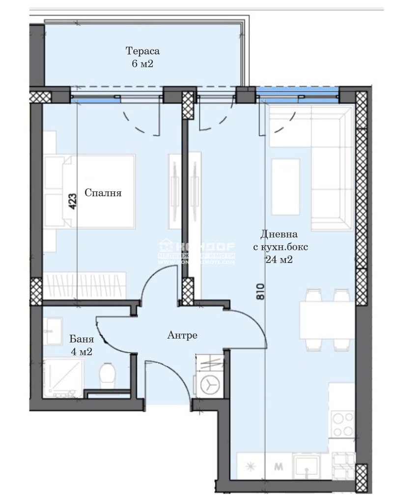 Zu verkaufen  1 Schlafzimmer Plowdiw , Trakija , 69 qm | 37578374 - Bild [3]