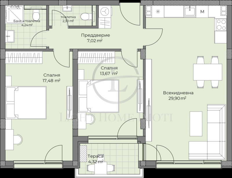 Na sprzedaż  2 sypialnie Plowdiw , Ostromila , 105 mkw | 94209253 - obraz [5]